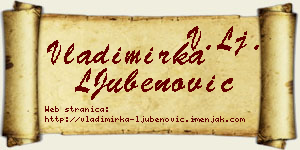 Vladimirka LJubenović vizit kartica